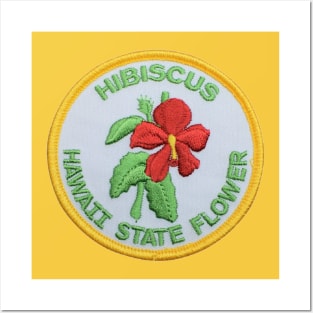 Hibiscus Hawaii State Flower Patch Posters and Art